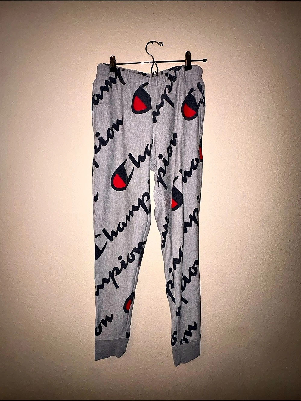 Champion Reverse Weave Script Allover Print Jogger Sweatpants